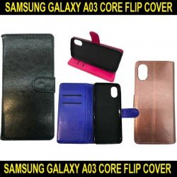 Leather Wallet Flip Book Case with Strap For Samsung Galaxy A03 Core SM-A032F Slim Fit and Sophisticated in Look